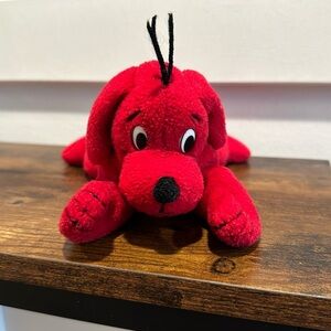 Vintage Clifford The Big Red Dog Plush Beanie Scholastic Side Kicks 8"